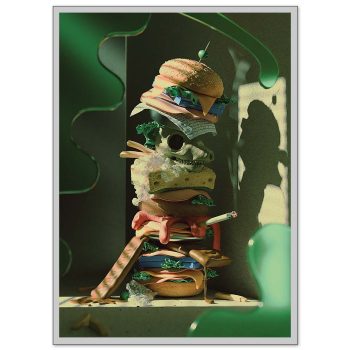 „Everything burger”, Wiktor Stribog, plakat 50x70cm