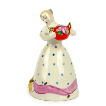 Unikalna ceramiczna figurka dziewczyny z kotem od Dulevo