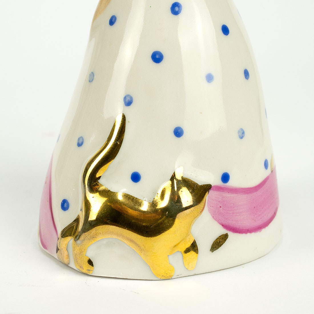 Unikalna ceramiczna figurka dziewczyny z kotem od Dulevo - obrazek 2