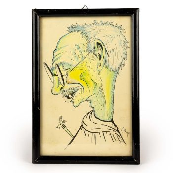 Karykatura Mahatma Gandhi E. Ałaszewski