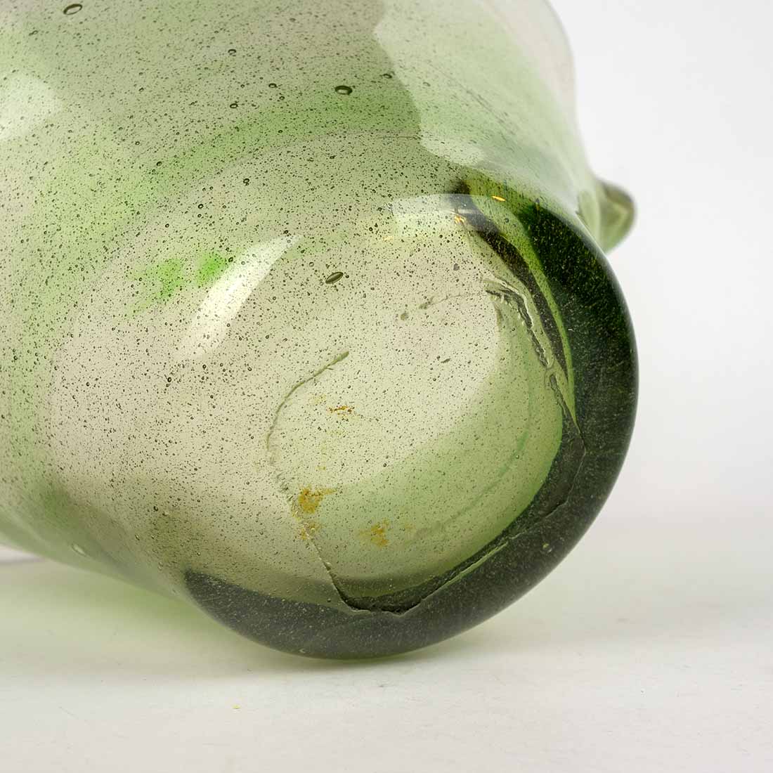 Szklana Zielona Misa Antico, wys. 14cm - obrazek 5