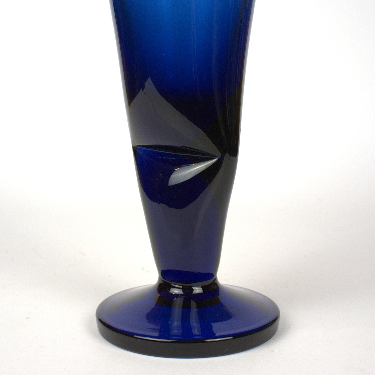 Granatowy szklany wazon, 30cm - obrazek 3