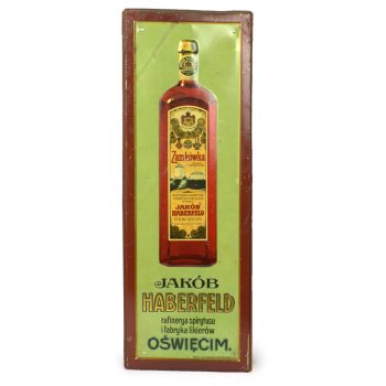 Tablica reklamowa "Wódka Zamkówka", Parowa Fabryka Wódek i Likierów Jakob Haberfeld